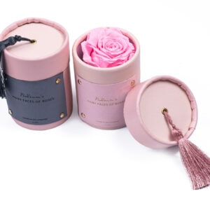 Rosebox “Pink” z różową wieczną różą