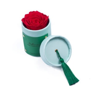 Rosebox “Aquamarine” wieczną różą, w kolorze czerwonym